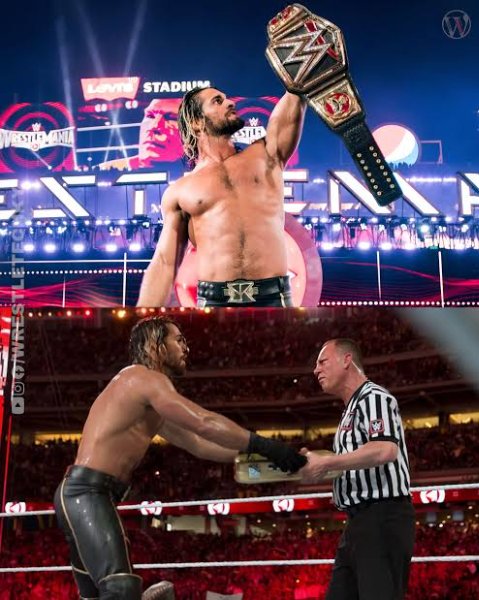 Brock Lesnar vs. Roman Reigns vs Seth Rollins (WrestleMania 31)