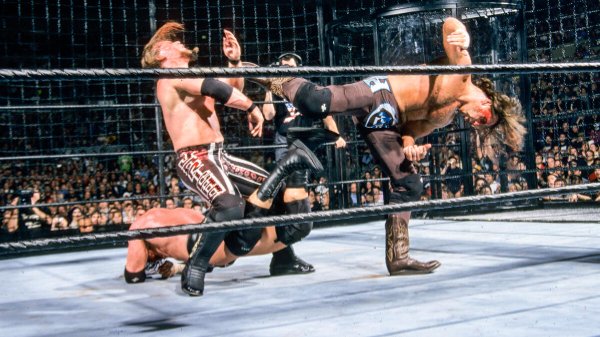 HHH vs. Shawn Michaels vs. Booker T vs. Chris Jerico vs. Kane vs. RVD (Elimination Chamber 2002)