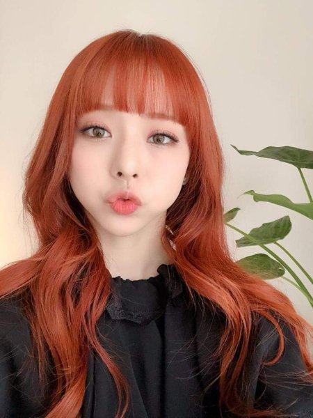red-orange hair