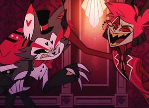 Husk x Alastor: RadioHusk/AlcoholicDeer