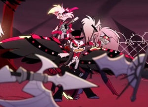 Husk x Angel Dust x Cherri Bomb: Bar Trio (Platonic)