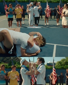 trophy kiss scene