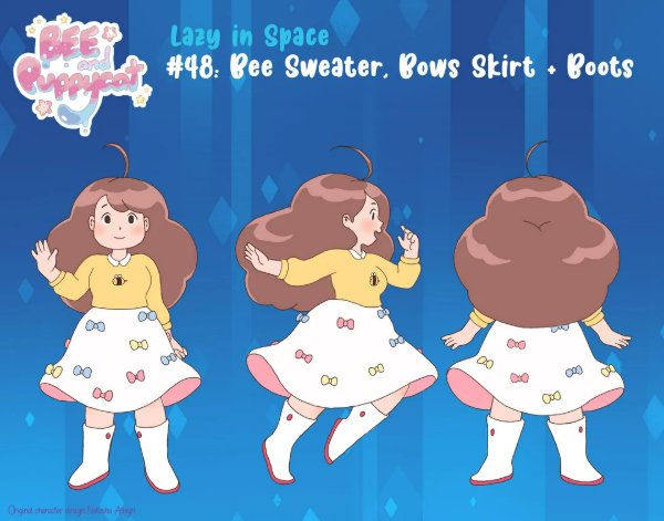 Bee Sweater, Bow skirt and Boots