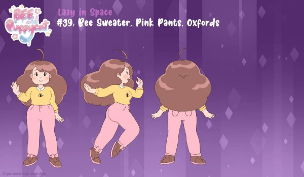 Bee Sweater, Pink Pants, Oxfords