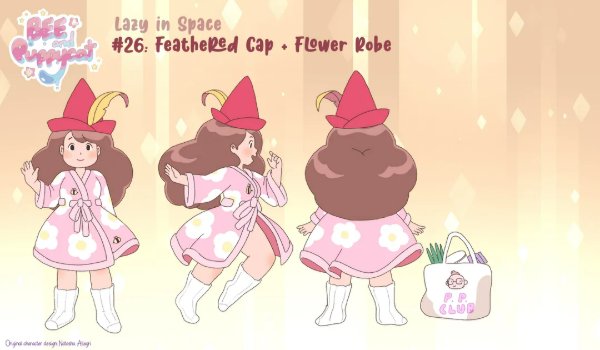 Feathered Cap + Flower Robe