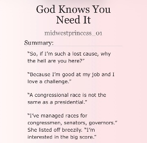 God Knows you Need it