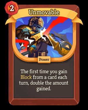 Unmovable