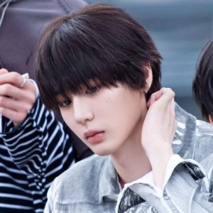 Black hair down
