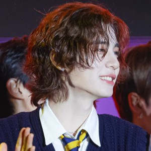 Curly brown hair