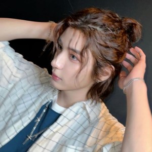 Messy low bun