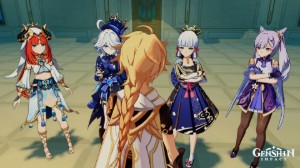 Aether's Swordgirl Harem (Aether × Nilou × Furina × Ayaka × Keqing)