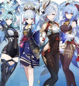 Cryo Queens (Eula × Ayaka × Shenhe × Ganyu)