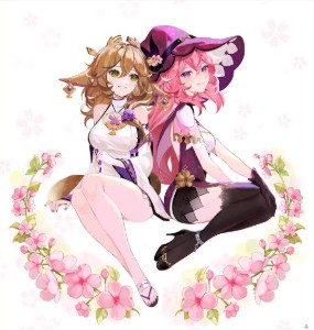 YaeLisa (Yae Miko × Lisa)