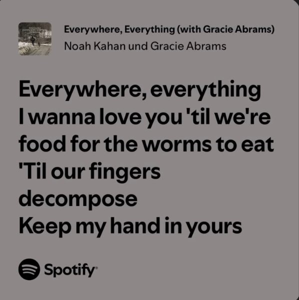 Everywhere, Everything (with Gracie Abrams)