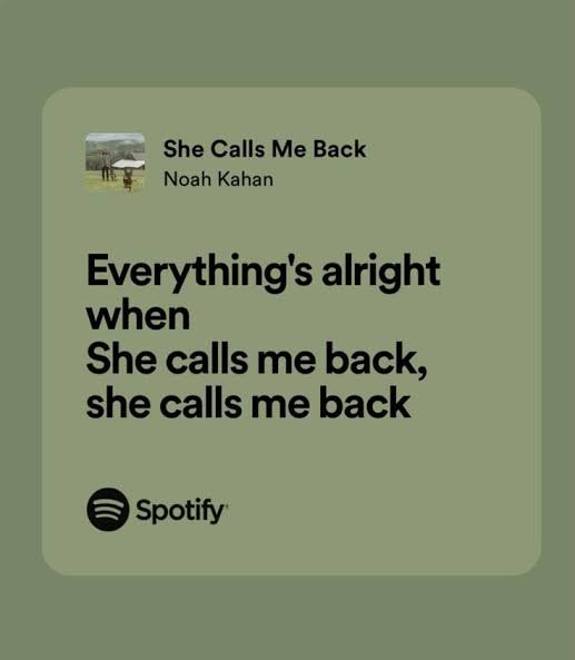 She Calls Me Back