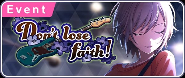 Don't lose faith!