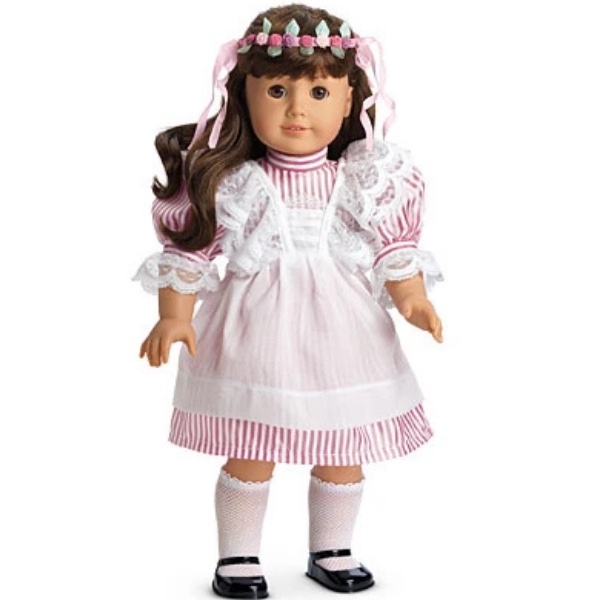 Samantha's Lacy Pinafore and Rosebud Circlet