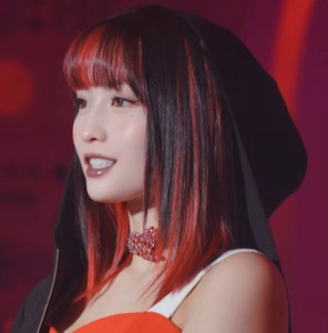 black with red