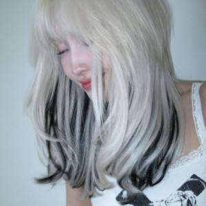 white with black