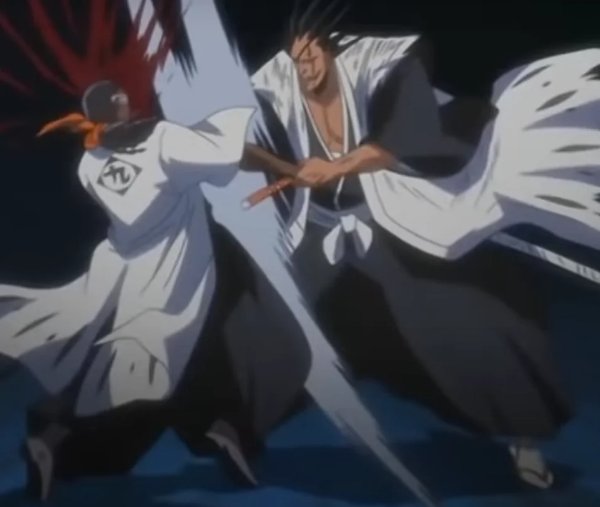 Kenpachi VS Tosen & Komamura