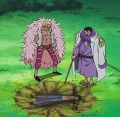 Law VS Doflamingo & Fujitora