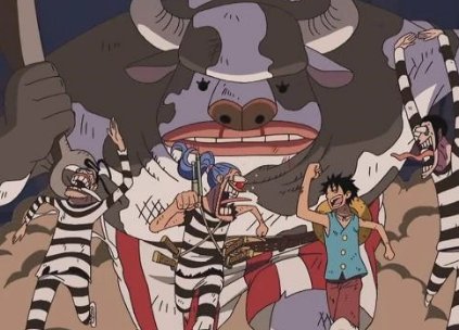 Luffy, Buggy, Galdino, & Bon Clay VS Minotaur