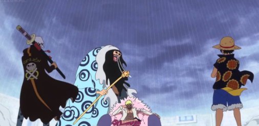 Luffy & Law VS Doflamingo & Trebol