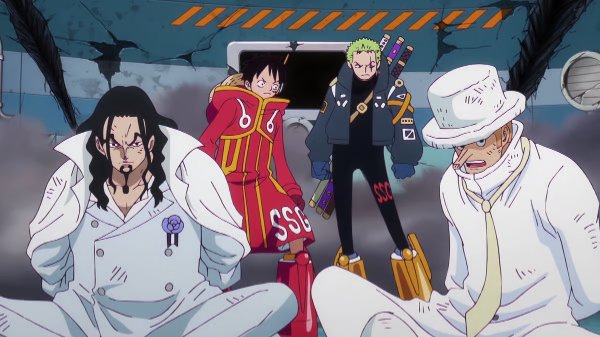 Luffy, Zoro, Lucci, & Kaku VS S-Bear & S-Hawk