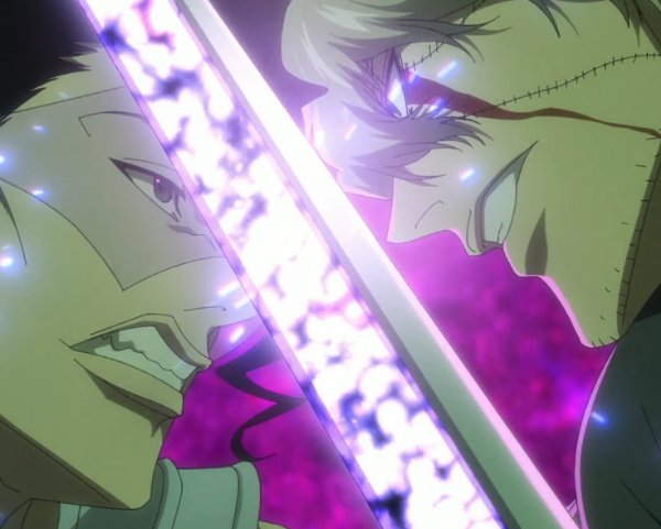 Urahara, Yoruichi, Yushiro, & Grimmjow VS Askin