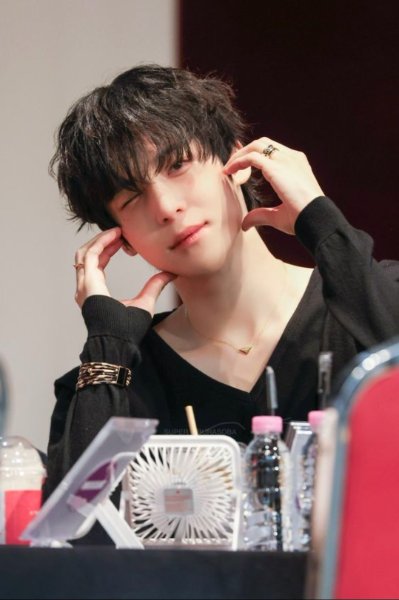 black curly fringe