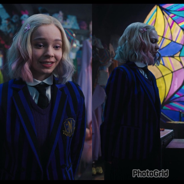 enid s1 uniform w/ hair clip