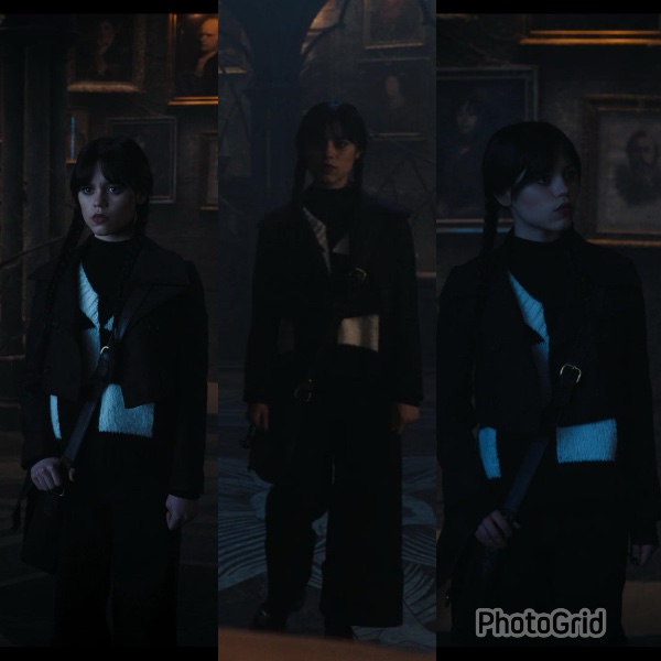wednesday s1 sweater vest w/ coat