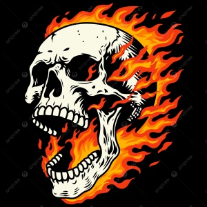 Flaming Skull