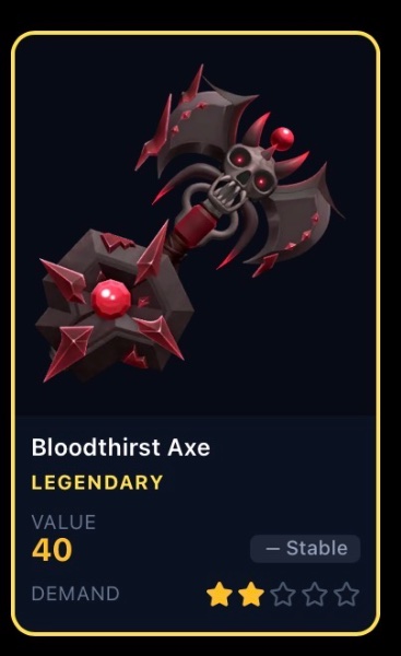Bloodthirst axe