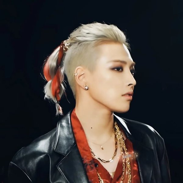 blond with red streaks