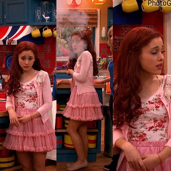 pink poofy skirt with flower top