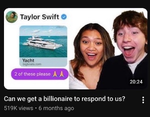 Can we get a billionaire to respond to us?