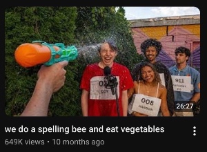 we do a spelling bee and eat vegetables