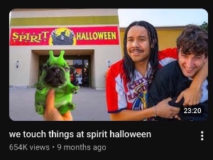 we touch things at spirit halloween
