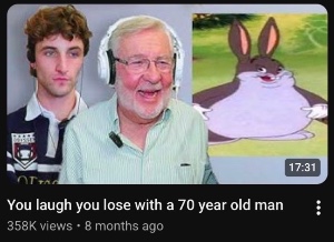 You laugh you lose with a 70 year old man