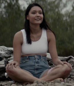 cropped white top