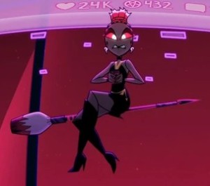 Season 2 Finale Outfit Velvette with cut ponytail