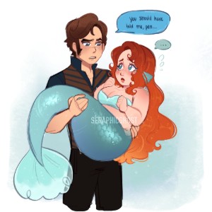 Mermaid Pen AU (@seraphicgh9st)