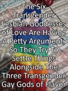 goddesses of love are having a petty argument