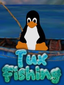 tux fishing