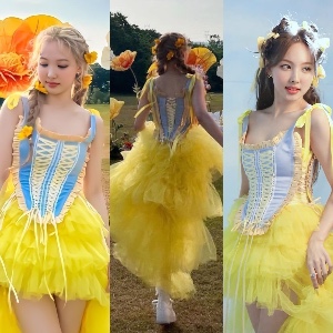 Blue & Yellow Dress