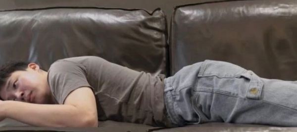 laying