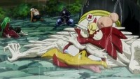 Elfman, Fried and Bickslow vs Yomasu and Kawazu ~ Tenrou Island