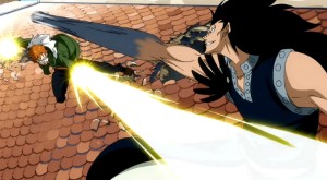 Lucy (Loke) vs Gajeel ~ Phantom lord