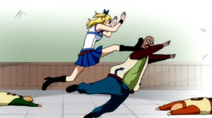 Lucy vs Naked Mummy member ~ Battle of Fairy Tail